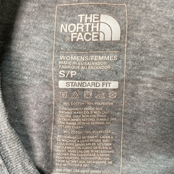 The North Face Long Sleeve Logo Tee Heather Gray Athletic Crew Neck Gorpcore - Picture 5 of 14